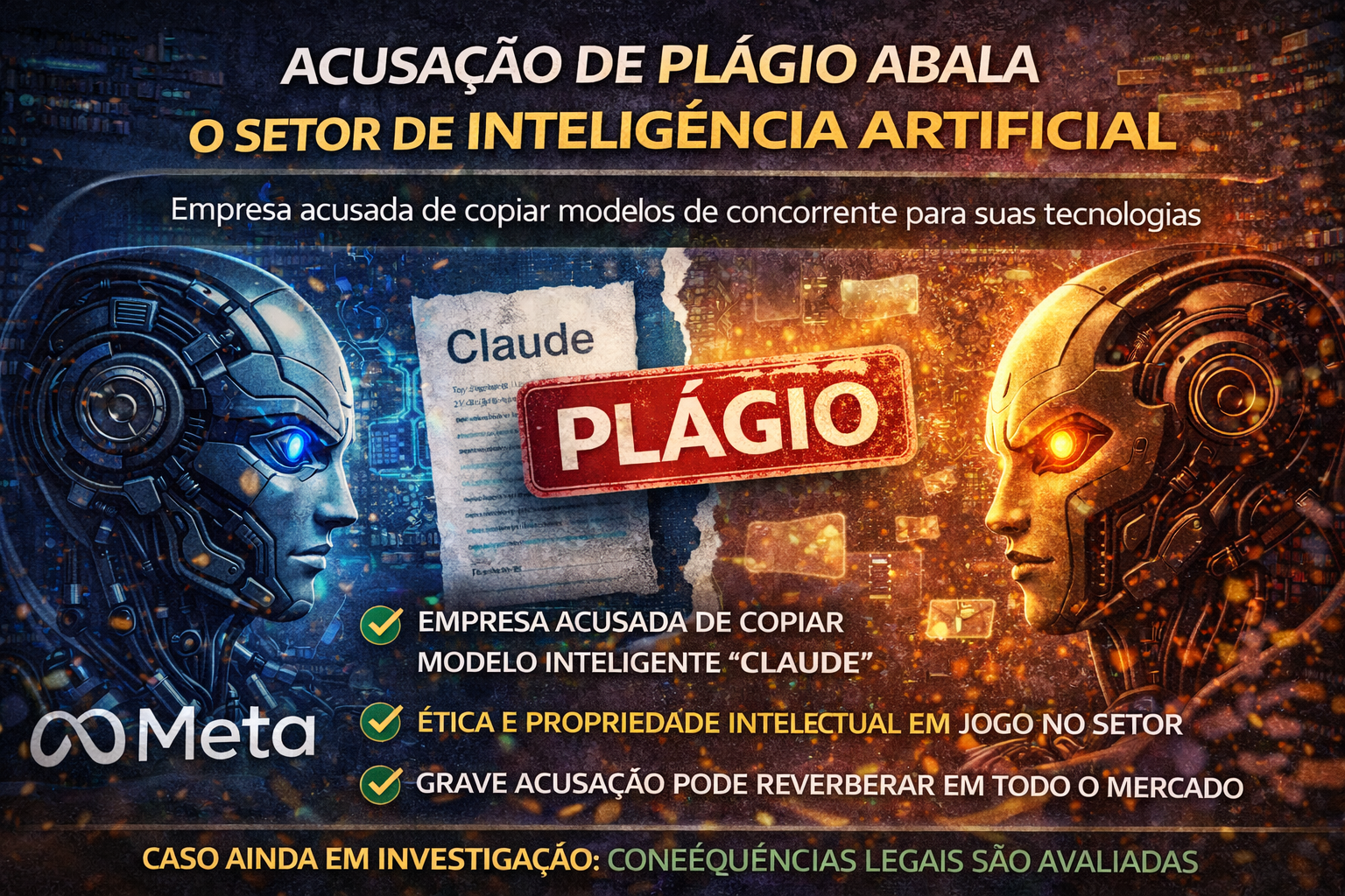 Empresa de IA é acusada de plagiar concorrente para aprimorar suas tecnologias