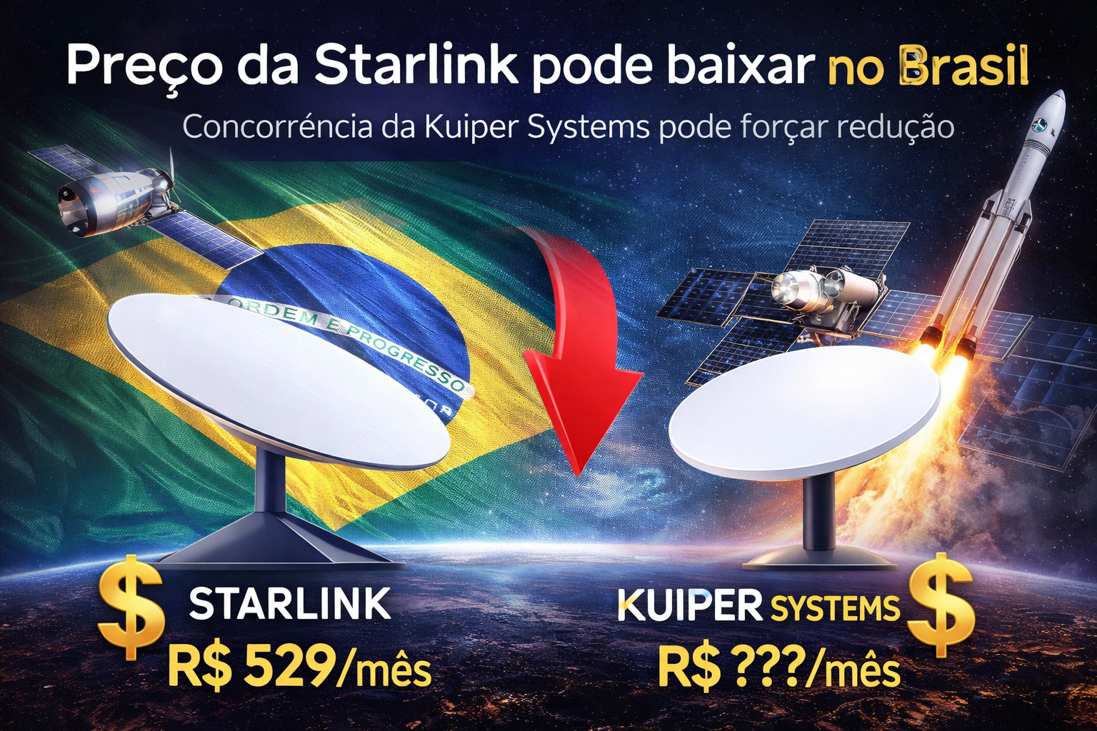 Concorrência no Espaço: Nova Empresa Chinesa Pode Derrubar Preços da Internet Starlink no Brasil