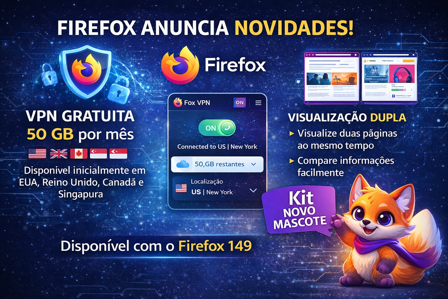 Firefox Revolucionado Com VPN Gratuita e Recursos Visuais Avançados