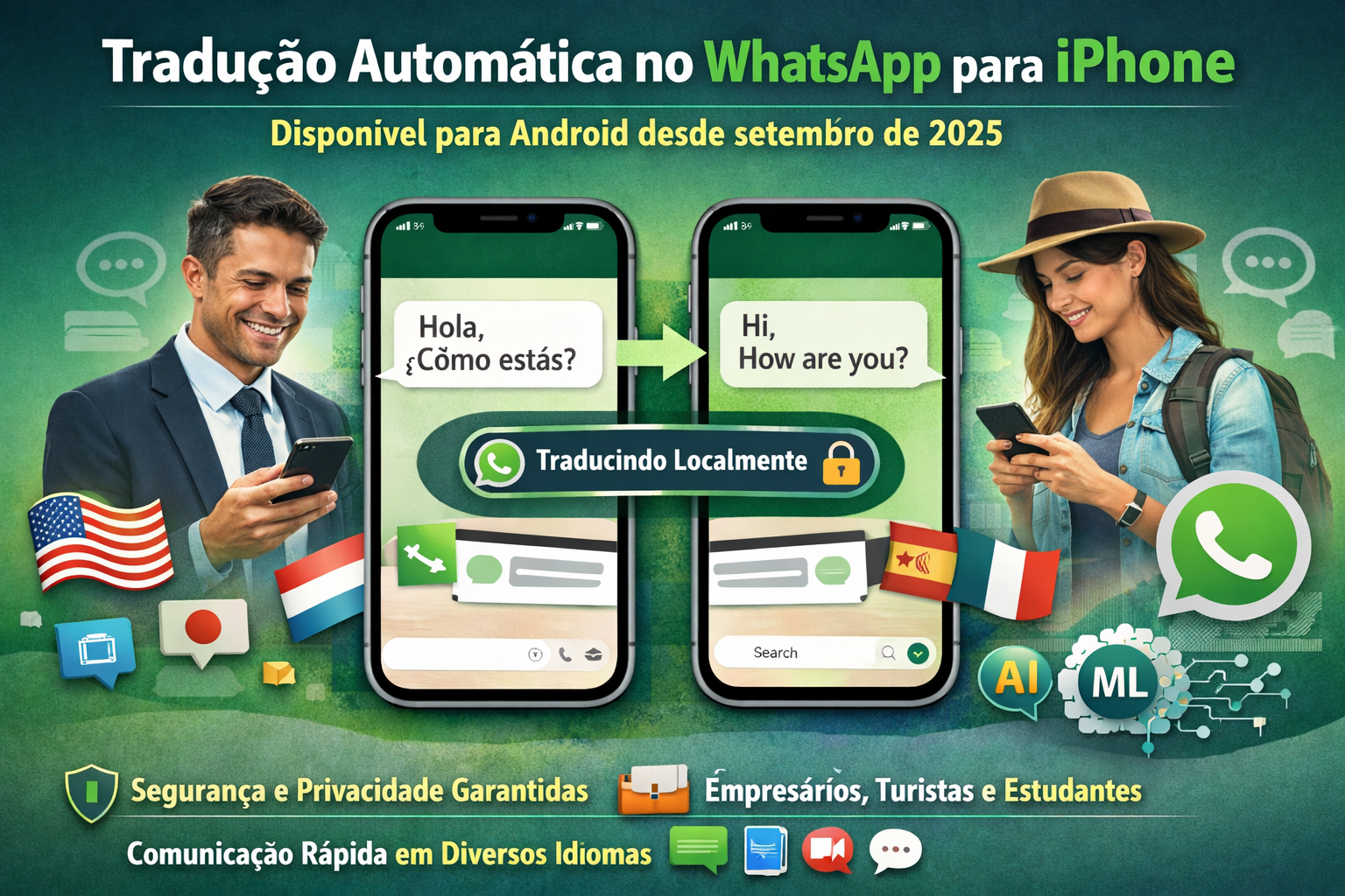 Traduzindo Fronteiras o WhatsApp traz tradução automática para iPhone