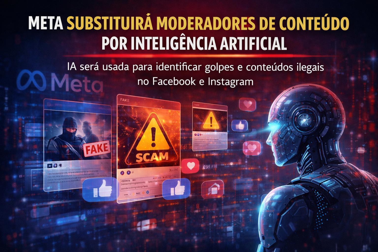 IA assume papel de moderador na Meta em substituição a seres humanos