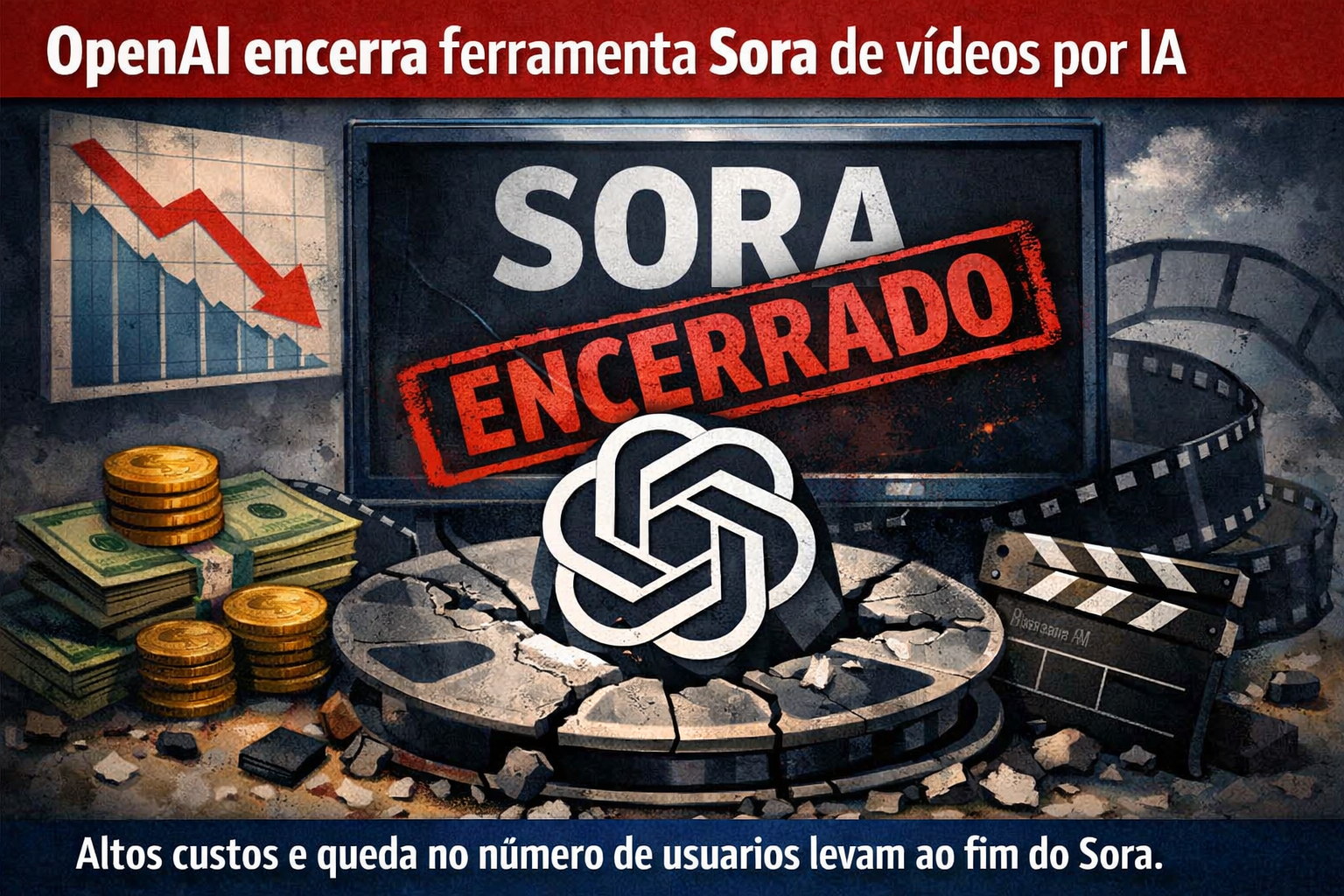 OpenAI encerra Sora devido a custos elevados e perda de usuários