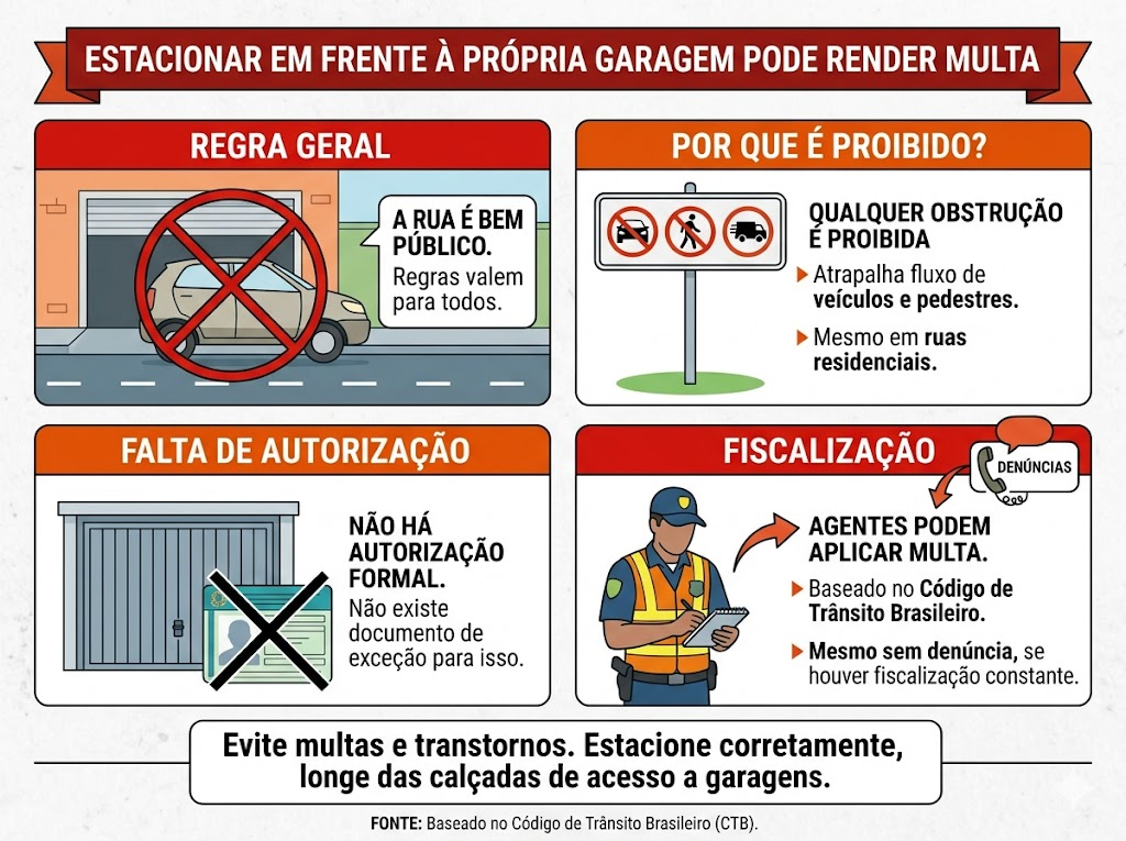 Estacionar em Frente à Sua Casa Pode Render Multa Conheça as Regras
