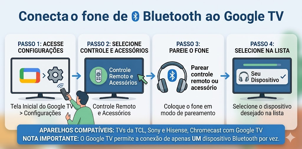Assistir TV em Silêncio é Possível Conheça o Guia para Conectar Fone de Ouvido sem Fio no Google TV