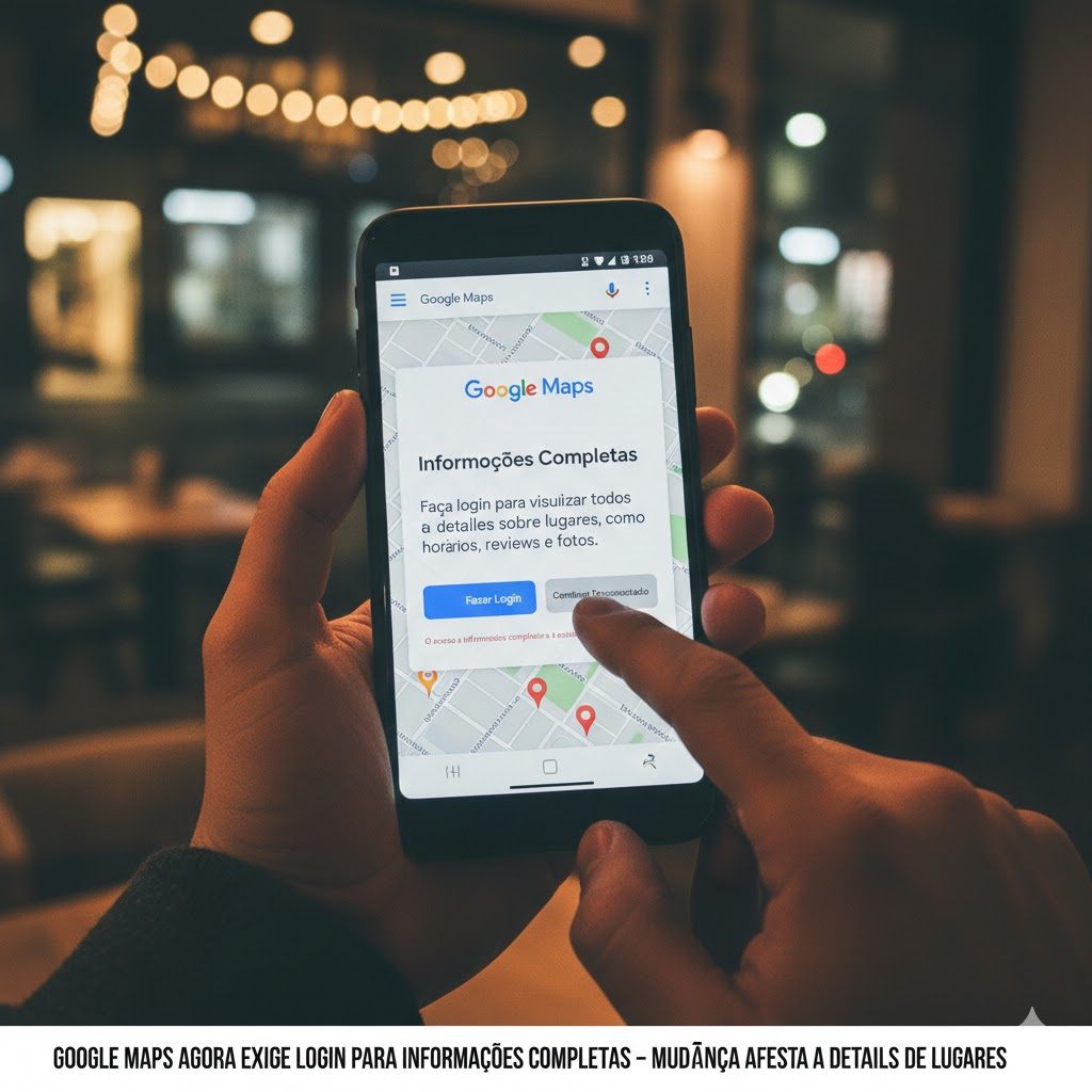 O Google Maps agora exige login para mostrar todas as informações de lugares