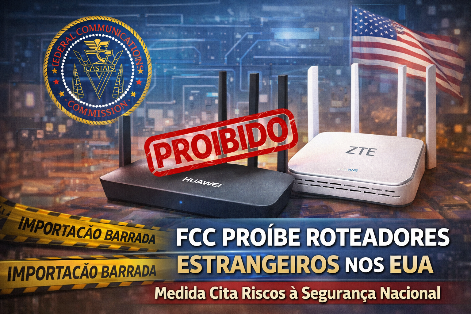 EUA fecha fronteiras para roteadores estrangeiros em nome da segurança nacional