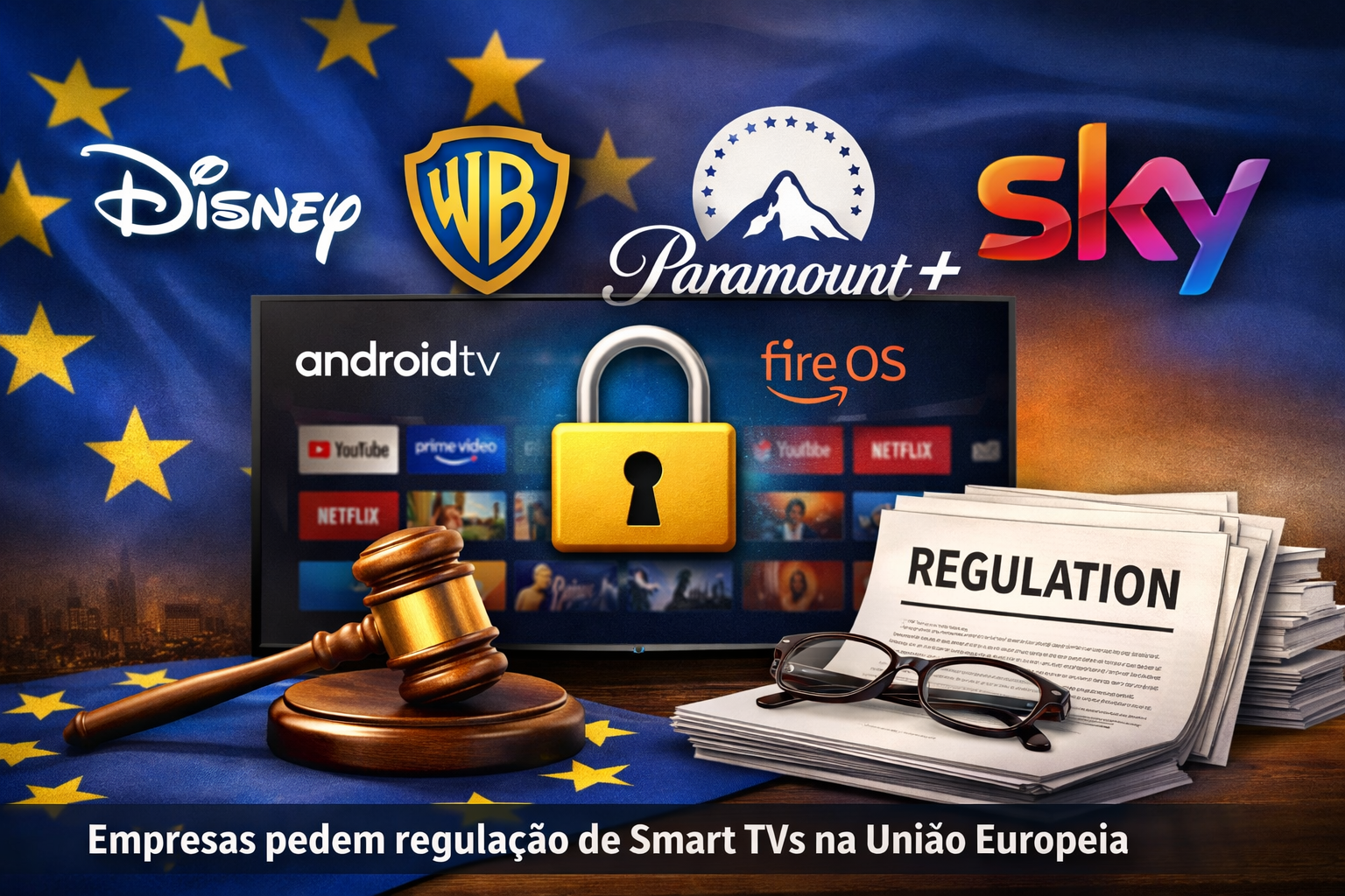 Gigantes do streaming exigem controle sobre smart TVs na União Europeia