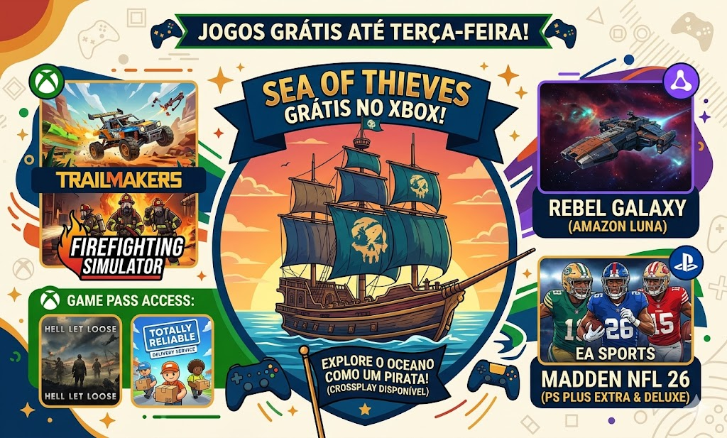 Fim de Semana de Jogos Grátis na Xbox e Outras Plataformas