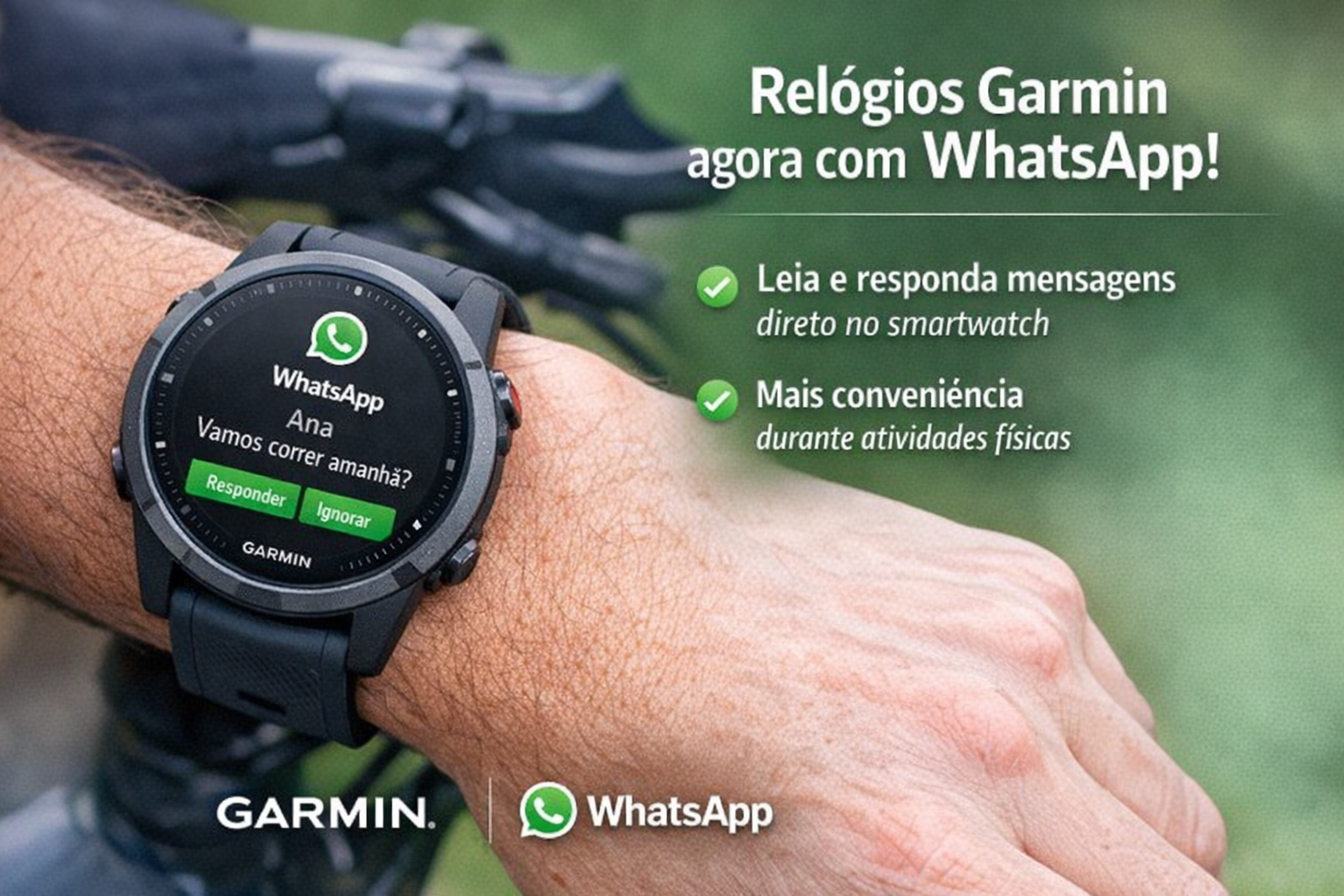 Relógios Garmin Ganham Suporte ao WhatsApp para Mensagens Rápidas sem Precisar do Celular