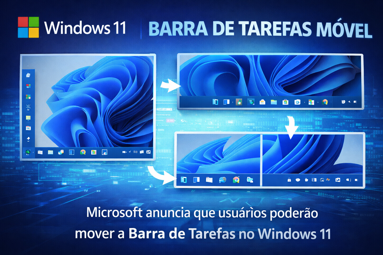 Personalize sua tela com a Barra de Tarefas que agora pode ser movida no Windows 11