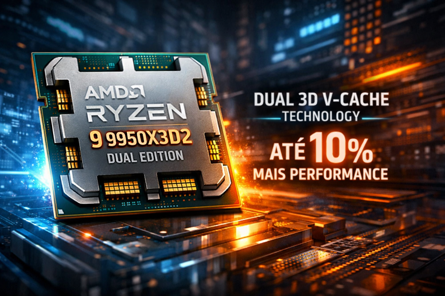 Desempenho Revolucionário AMD Ryzen 9 9950X3D2 Dual Edition Chega com Tecnologia Inovadora de Cache 3D