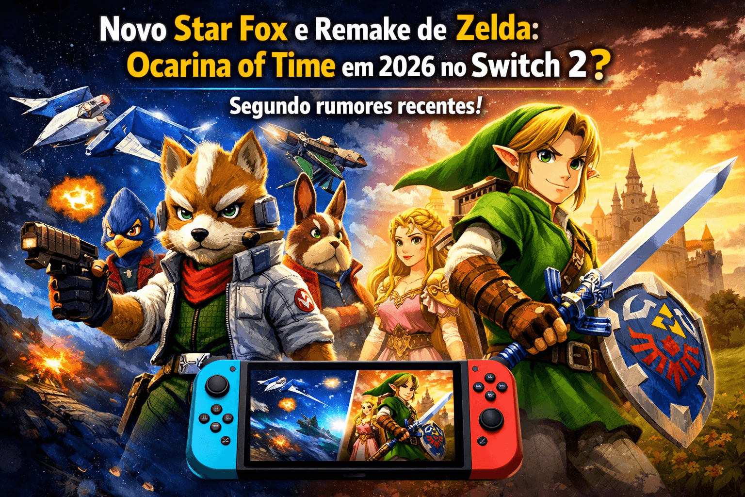 Rumores apontam lançamento de novo Star Fox e Zelda Ocarina of Time remasterizado em 2026