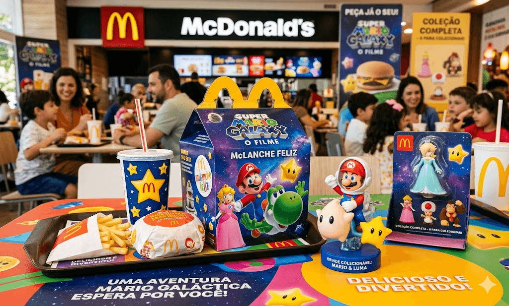 McDonalds se une ao universo de Super Mario com cardapio especial e brindes exclusivos