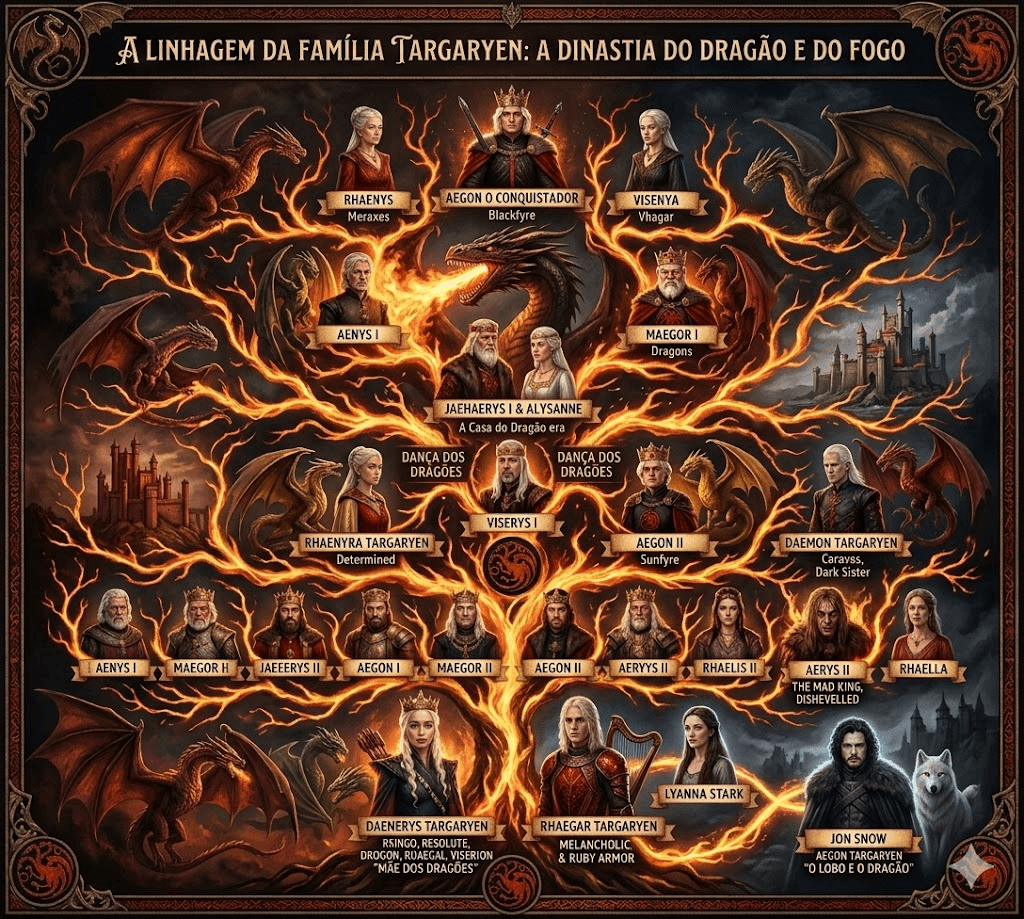 Desvendando a Linhagem de Fogo da Casa Targaryen em Game of Thrones e Beyond